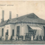 1920 Arad, Dózsa-kenyér gyártelepe, iroda, áruszállító lovaskocsik / bread factory, office, horse carts (EK)