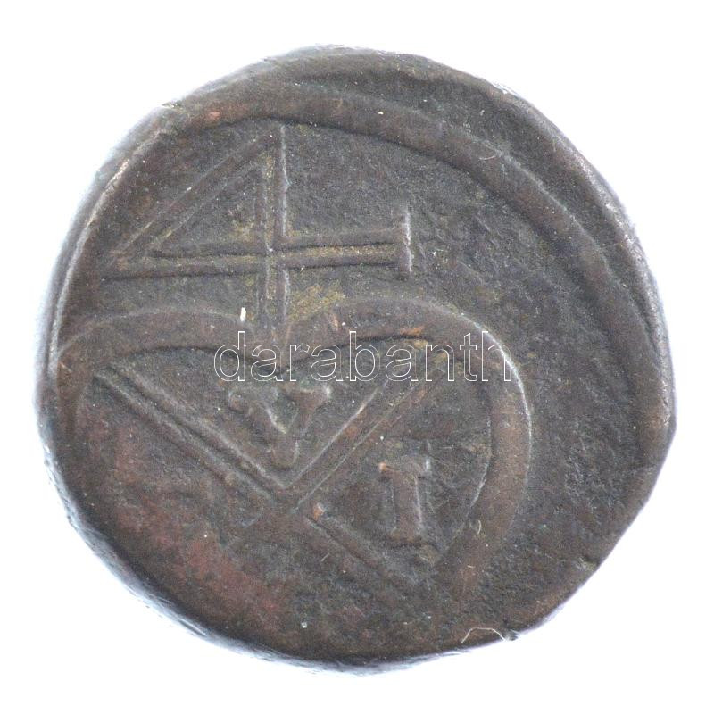 Brit-India / Bombay DN (1802-1829) 1p Cu (10,56g) T:2- ph. patina British India / Bombay ND (1802-1829) 1 Pice Cu (10,56g) C:VF edge error patina Krause KM#198 - Image 2