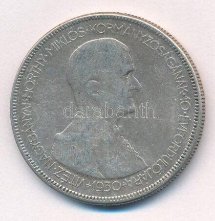 1930. 5P Ag 'Horthy jobbra' T:3 Adamo P8