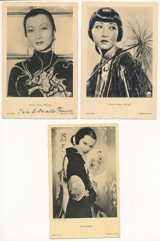 SZÍNÉSZNŐK - 6 db régi képeslap / ACTRESSES - 6 pre-1945 postcards