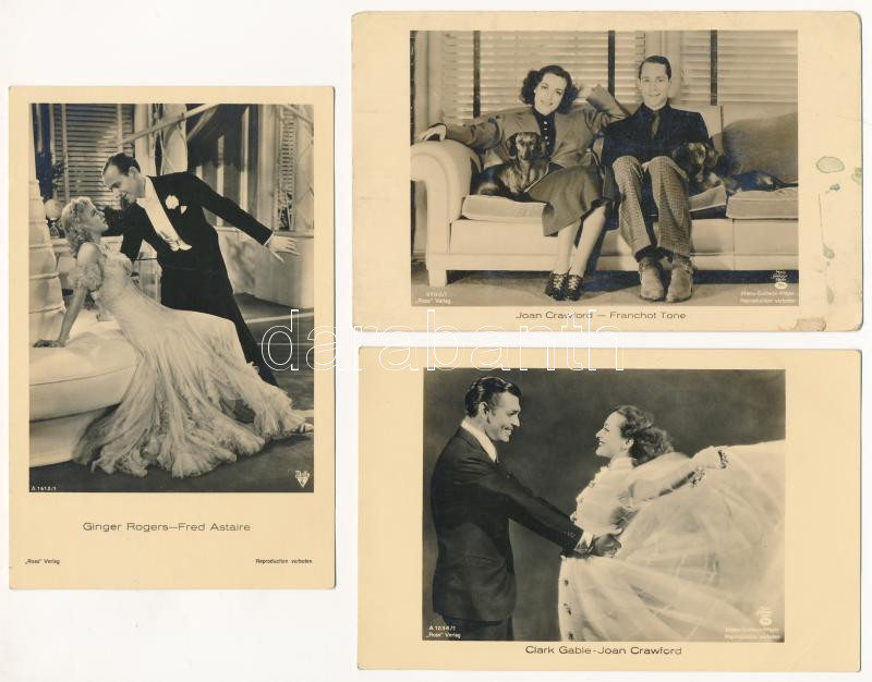 SZÍNÉSZ PÁROK - 6 db régi képeslap / ACTORS AND ACTRESSES - 6 pre-1945 postcards