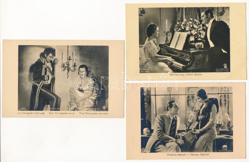SZÍNÉSZ PÁROK - 6 db régi képeslap / ACTORS AND ACTRESSES - 6 pre-1945 postcards - Image 2