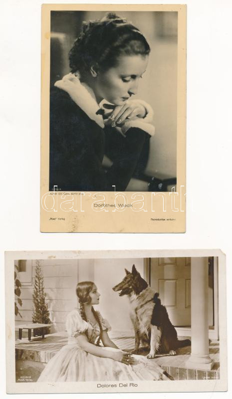 SZÍNÉSZNŐK - 8 db régi képeslap / ACTRESSES - 8 pre-1945 postcards - Image 2
