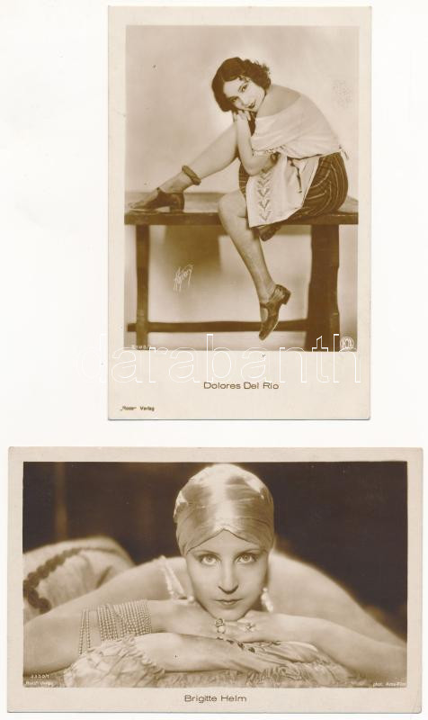 SZÍNÉSZNŐK - 8 db régi képeslap / ACTRESSES - 8 pre-1945 postcards - Image 3