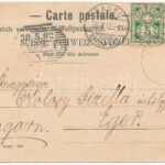 1902 Basel, Alte Rheinbrücke m. Gross-Basel / bridge. Rathe & Fehlmann 734. Art Nouveau, flower, litho (EK) - Image 2