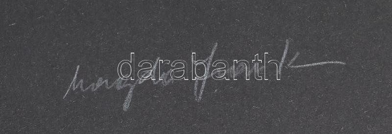 Frank Magda (1914-1997): Geometrikus kompozíció. Szitanyomat, papír, jelzett, számozott: 24/40, 50x35 cm / Magda Frank (1914-1997): Geometric composition. Screenprint on paper, signed, numbered: 24/40. 50x35 cm - Image 4