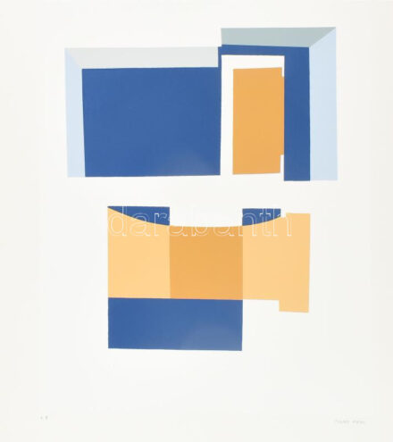 Mark (Márkus), Anna (1928-): Geometrikus kompozíció, 1990. Szitanyomat, papír, jelzett, művészpéldány E.A. jelzéssel. 46x34 cm / screenprint on paper, artist's proof, signed