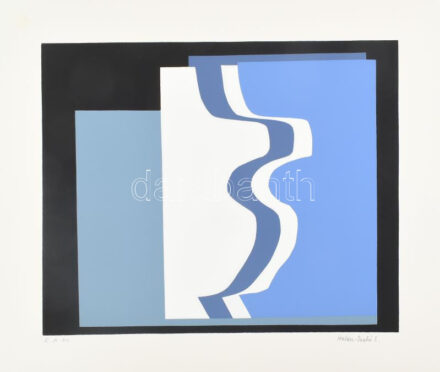 Halász Szabó Sándor (1920-1997): Hullámzó formák. Szitanyomat, papír, jelzett, művészpéldány E.A. ex. jelzéssel, 33x41,5 cm / screenprint on paper, signed, artist's proof