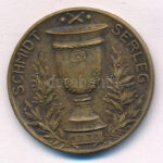 1938. 'Schmidt Serleg / Dreher Haggenmacher Sportkör' bronz díjérem (30mm) T:1-,2 patina