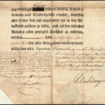 1852 Korneuburg szolgálati bizonyítvány, elbocsájtó levél vászonra kasírozva - Image 3