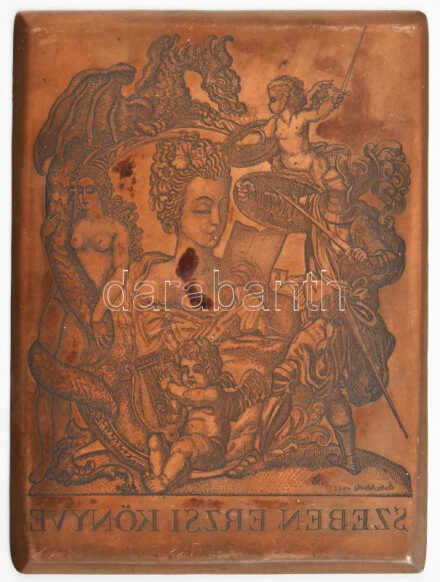 Gara Arnold (1882-1929): Szeben Erzsi könyve. Rézkarc nyomódúc, jelzett a dúcon. 12×9 cm