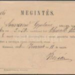 1886 Megintés Körmendi városi tanács fizetési felhívása