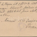 1886 Megintés Körmendi városi tanács fizetési felhívása - Image 2