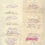 Románia / Szatmárnémeti 1932. 2db kitöltött váltó bélyegzésekkel, bélyeggel, szárazpecséttel, lyukasztással érvénytelenítve T:III - Image 2