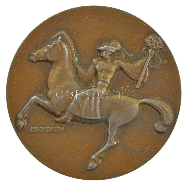 Madarassy Walter (1909-1994) DN 'Budapest Sport Egyesület Fotószakosztálya' kétoldalas, bronzozott fém emlékérem (66mm) T:2,2-