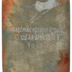1944. 'Akadémiák közötti öttusa csapat II. 1944' bronzozott hadifém plakett (48x73mm) T:2,2- - Image 2