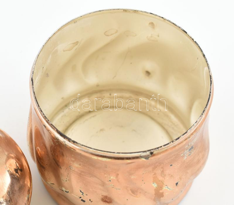 Ezüstözött fém cukorszóró, kopott, m: 9 cm - Image 2