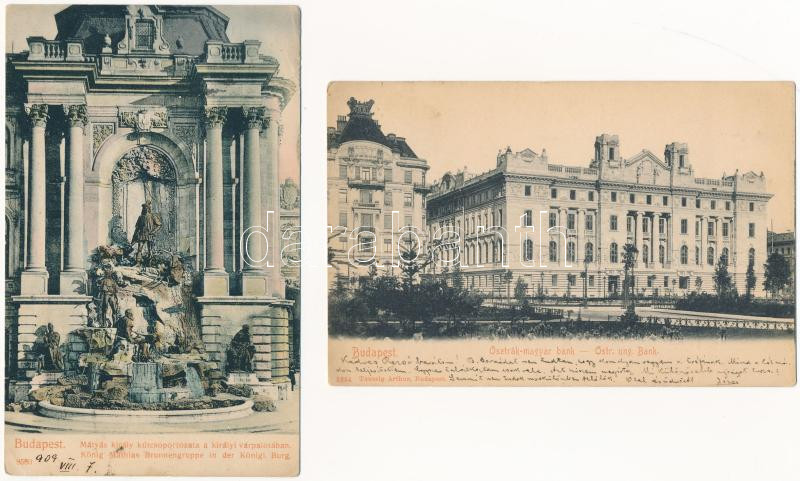 Budapest - 4 db régi város képeslap (Taussig Arthur kiadása) / 4 pre-1945 town-view postcards - Image 3