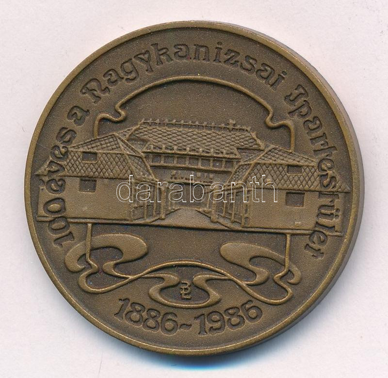 Bogár Lívia (1957-) 1986. '100 éves a Nagykanizsai Ipartestület 1886-1986 / KIOSZ' kétoldalas bronz emlékérem (42,5mm) T:1