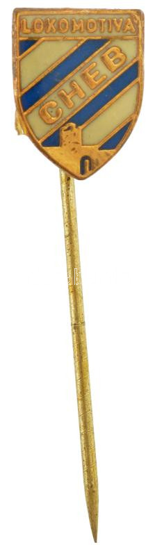 Csehszlovákia ~1970. 'Lokomotiva Cheb' a műgyantás fém labdarúgó jelvény T:1-