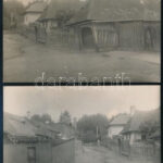 cca 1910-1920 Marosvásárhelyi Alsó-utca 2 db fotója, a hátoldalon feliratozva, 8x11 cmx2