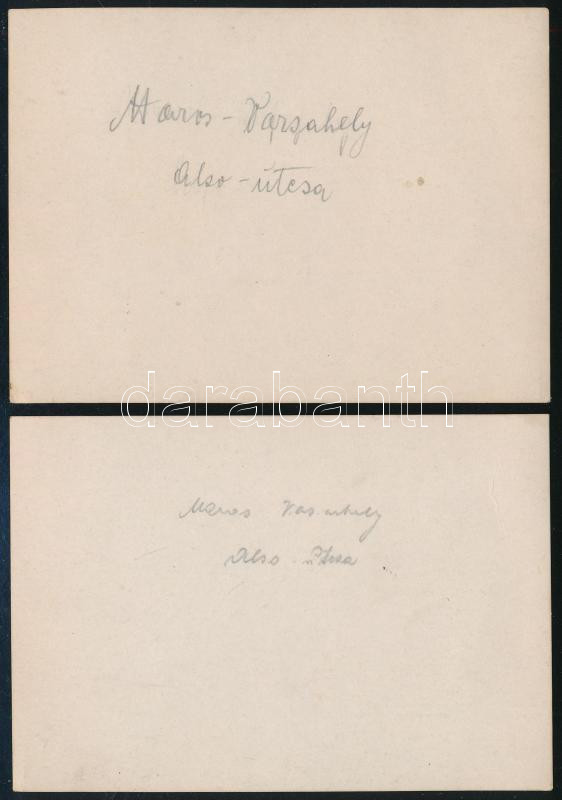 cca 1910-1920 Marosvásárhelyi Alsó-utca 2 db fotója, a hátoldalon feliratozva, 8x11 cmx2 - Image 2