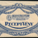 1936 Vasvár, Keserű Miklós 'Szentháromság' Gyógyszertára Recept-Vény borítékja, benne Tretter László vasvári körorvos receptjével,7x11 cm