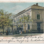 1900 Károlyváros, Karlovac; Pogled na glavno setaliste / utca, kávéház. St. Jugovic kiadása / street view, café (EM)