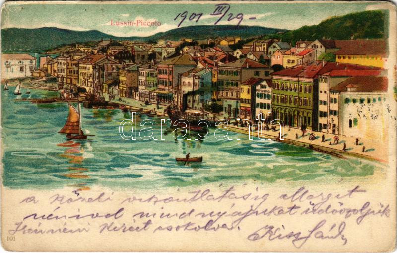 1901 Mali Losinj, Lussinpiccolo; litho (kis szakadás / small tear)