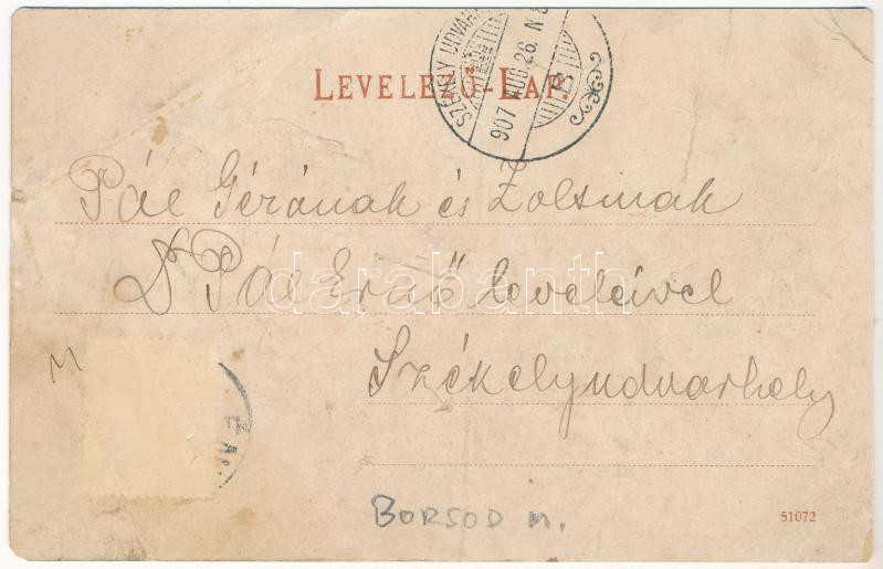 1907 Edelény, vasútállomás. Weinstein Márton kiadása (r) - Image 2