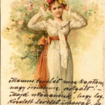 1901 Les quatres Saisons / 'The Four Seasons' Lady art postcard, litho s: V. V. (EK)