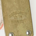 Justus Sándor és fia (redőnygyáros) redőnyhúzó szerelék, jelzett 1940 körül 20x20 cm - Image 3