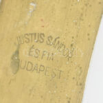 Justus Sándor és fia (redőnygyáros) redőnyhúzó szerelék, jelzett 1940 körül 20x20 cm - Image 2