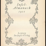 Insel Almanach 1911. Leipzig, 1911. Insel Verlag, 243p. Német nyelven. Számos illusztrációval. Kiadói papírkötés, kissé sérült gerinccel, kissé kopott borítóval. - Image 2