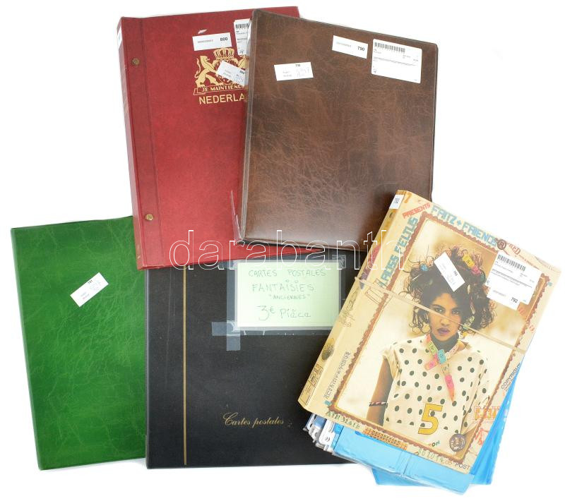 5 db jó minőségű nagy méretű képeslapalbum / 5 big sized postcard albums in good condition