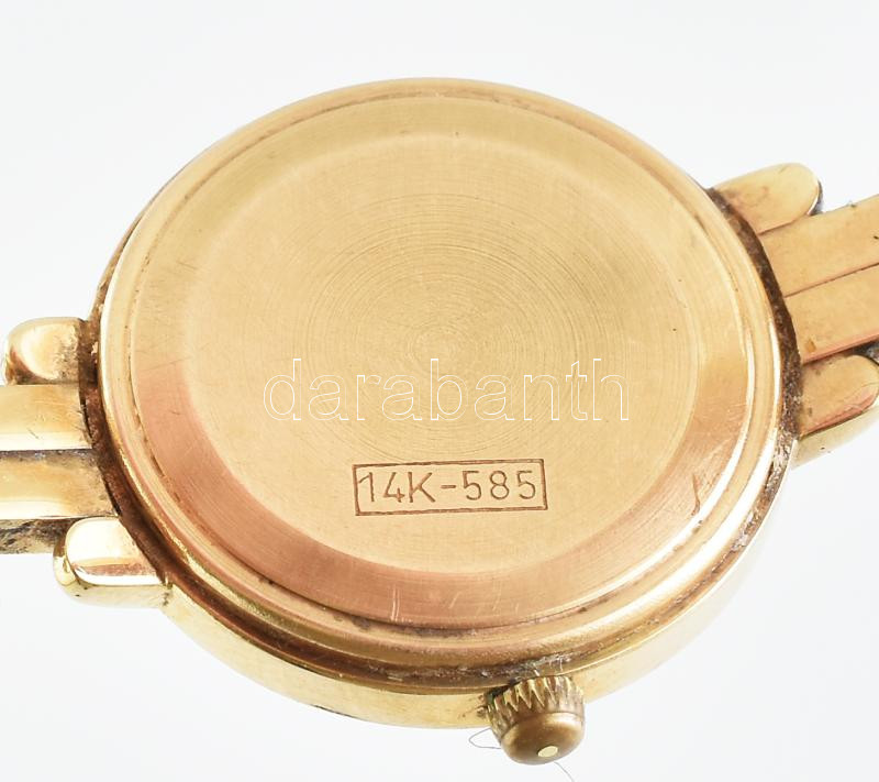 Arany (Au/14k) Helvetia női quartz karóra, működik, jelzett, d:24mm bruttó: 22,69g - Image 4
