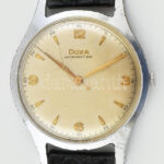 Doxa antimagnetic kézi felhúzós karóra szép számlappal. Karcos plexi, nem működik d: 36 mm Bőr szíjjal