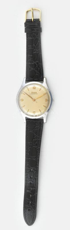 Doxa antimagnetic kézi felhúzós karóra szép számlappal. Karcos plexi, nem működik d: 36 mm Bőr szíjjal - Image 2