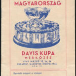 1949 Davis kupa teniszmérkőzés Belgium-Magyarország műsorfüzet, képekkel, reklámokkal, 19p