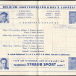 1949 Davis kupa teniszmérkőzés Belgium-Magyarország műsorfüzet, képekkel, reklámokkal, 19p - Image 2