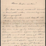 cca 1900 Ifj. báró Wodianer Albert komjáti uradalmának fejléces levélpapírjára írt személyes hangételű levél