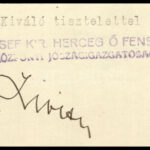 1923 Bp., József kir. herceg központi jószágigazgatósága Kokas József nyugalmazott főhercegi uradalmi felügyelő részére írt levele nyugdíjemelés tárgyában, aláírással, pecséttel - Image 2
