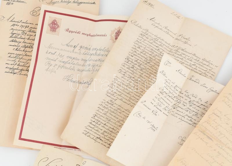 cca 1750-1940 7 db okmány, , kézirat hivatalos levél, nyugta - Image 2