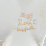 Retkes jelzéssel: kézi festésű porcelán bonbonniere. Kis kopással 11x8 cm - Image 2