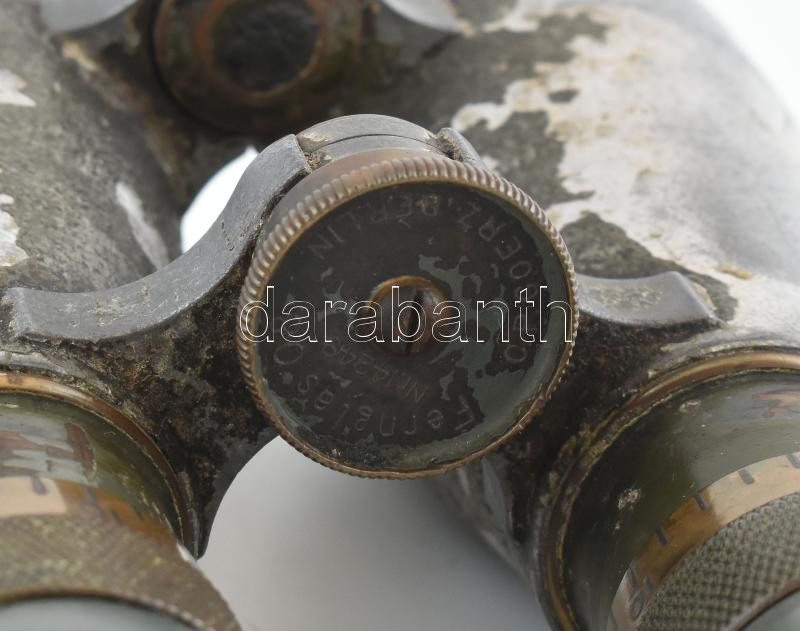 Fernglass 08 Goerz jelzett I. világháborús katonai látcső, kopott / Wolrd War I. binoculars - Image 4