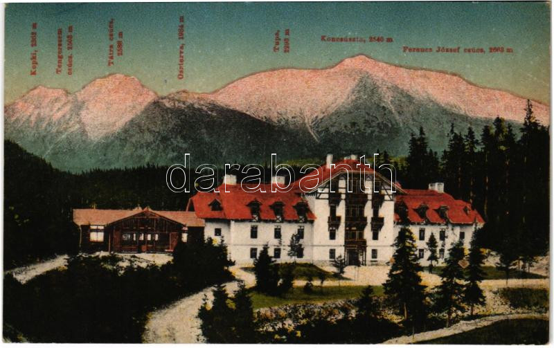 1918 Tátra, Magas-Tátra, Vysoké Tatry; Új-Csorbató, Móry szálloda / Neu Csorba-See, Hotel Mory / hotel (EK)