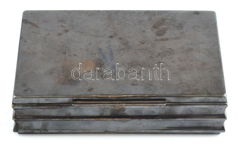 Ezüst (Ag) ládika. Jelzett. cca 1950 Nettó 325 g, 20x14 cm - Image 2