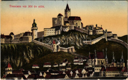 1917 Trencsén, Trencín; vár 200 év előtt / Trenciansky hrad / castle 200 years ago (EK)