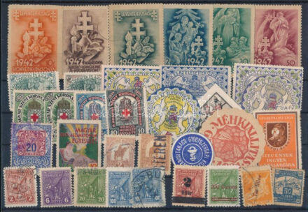 33 db régi magyar levélzáró