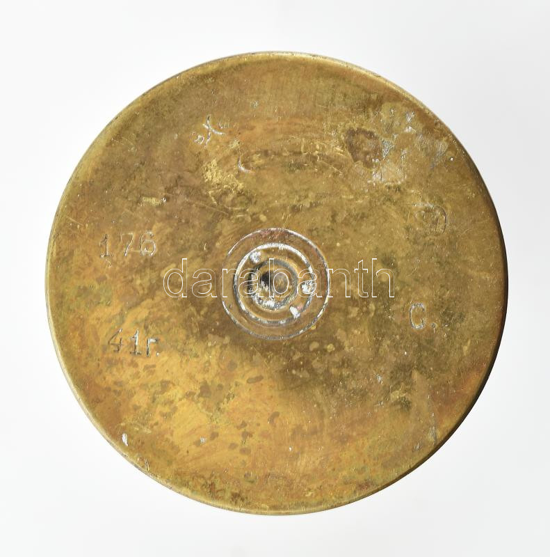 1942 oroszországi front emlék hüvely váza, magyar címerrel 22 cm - Image 3